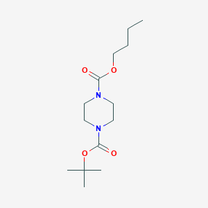 molecular formula C14H26N2O4 B8675319 Piperazine-1,4-dicarboxylic acid tert-butyl ester butyl ester 
