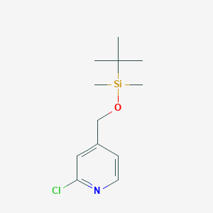 molecular formula C12H20ClNOSi B8675340 tert-butyl-[(2-chloropyridin-4-yl)methoxy]-dimethylsilane 