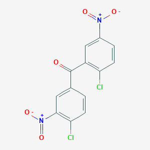 molecular formula C13H6Cl2N2O5 B8675561 (2-Chloro-5-nitrophenyl)(4-chloro-3-nitrophenyl)methanone CAS No. 87424-35-9