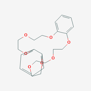 molecular formula C22H28O7 B086758 6,7,9,10,12,13,20,21,23,24-Decahydrodibenzo[b,k][1,4,7,10,13,16,19]heptaoxacyclohenicosine CAS No. 14098-41-0