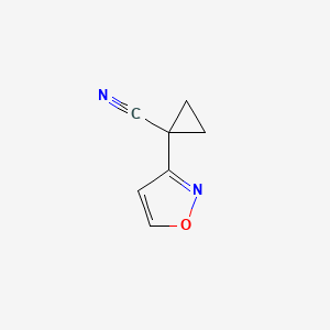 molecular formula C7H6N2O B8676151 1-(Isoxazol-3-yl)cyclopropanecarbonitrile 