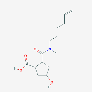 molecular formula C14H23NO4 B8676154 2-(Hex-5-enyl-methyl-carbamoyl)-4-hydroxy-cyclopentanecarboxylic acid 
