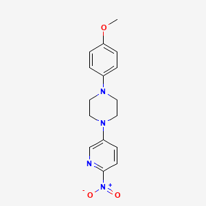 molecular formula C16H18N4O3 B8676156 1-(4-Methoxyphenyl)-4-(6-nitropyridin-3-yl)piperazine 