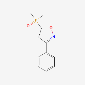molecular formula C11H14NO2P B8676166 3-Phenyl-2-isoxazolin-5-yldimethylphosphine oxide CAS No. 125674-36-4