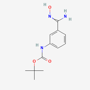 molecular formula C12H17N3O3 B8676168 TERT-BUTYL N-[3-(N-HYDROXYCARBAMIMIDOYL)PHENYL]CARBAMATE 