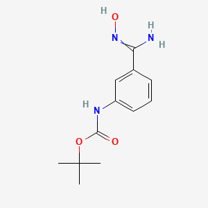 molecular formula C12H17N3O3 B8676168 tert-Butyl [3-(N-Hydroxycarbamimidoyl)phenyl]carbamate 