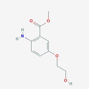 molecular formula C10H13NO4 B8676177 Methyl 2-amino-5-(2-hydroxyethoxy)benzoate 
