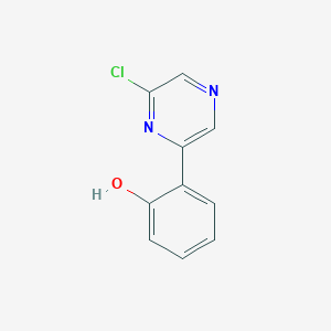 molecular formula C10H7ClN2O B8676196 2-(6-Chloropyrazin-2-yl)phenol 