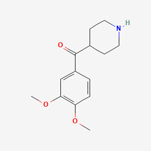 molecular formula C14H19NO3 B8676203 (3,4-Dimethoxyphenyl)(piperidin-4-yl)methanone 