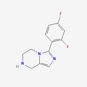 molecular formula C12H11F2N3 B8676213 3-(2,4-Difluorophenyl)-5,6,7,8-tetrahydroimidazo[1,5-A]pyrazine 