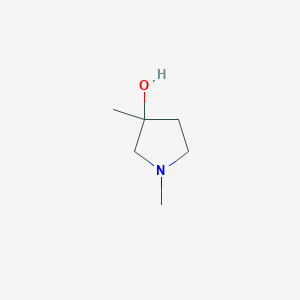 molecular formula C6H13NO B8676233 1,3-Dimethyl-3-pyrrolidinol 