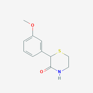 molecular formula C11H13NO2S B8676286 2-(3-Methoxyphenyl)thiomorpholin-3-one CAS No. 112393-82-5