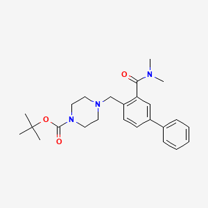 molecular formula C25H33N3O3 B8676288 Tert-butyl 4-[[2-(dimethylcarbamoyl)-4-phenylphenyl]methyl]piperazine-1-carboxylate 