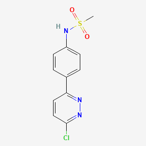 molecular formula C11H10ClN3O2S B8676317 N-(4-(6-chloropyridazin-3-yl)phenyl)methanesulfonamide 