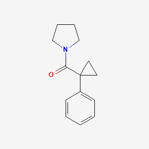 molecular formula C14H17NO B8676337 (1-Phenylcyclopropyl)(pyrrolidin-1-yl)methanone CAS No. 756860-30-7