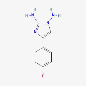 molecular formula C9H9FN4 B8676344 1,2-Diamino-4-(4-fluorophenyl)-imidazole 