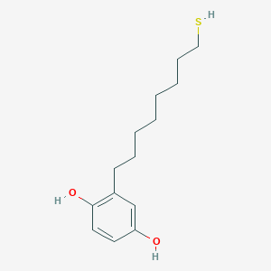 molecular formula C14H22O2S B8676363 2-(8-Sulfanyloctyl)benzene-1,4-diol CAS No. 134767-25-2