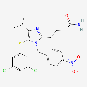 1H-Imidazole-2-ethanol, 5-((3,5-dichlorophenyl)thio)-4-(1-methylethyl)-1-((4-nitrophenyl)methyl)-, carbamate (ester)