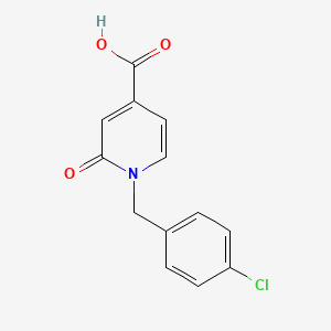 molecular formula C13H10ClNO3 B8676381 1-(4-Chlorobenzyl)-2-oxo-1,2-dihydropyridine-4-carboxylic acid 