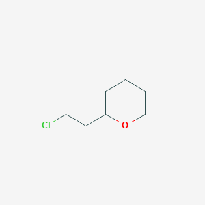 molecular formula C7H13ClO B8676404 2-(2-Chloroethyl)oxane 