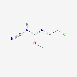 molecular formula C5H8ClN3O B8676414 methyl N'-(2-chloroethyl)-N-cyanocarbamimidate CAS No. 99834-04-5