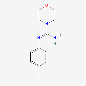 molecular formula C12H17N3O B8676434 4-Morpholinecarboximidamide, N-(4-methylphenyl)- CAS No. 75358-30-4