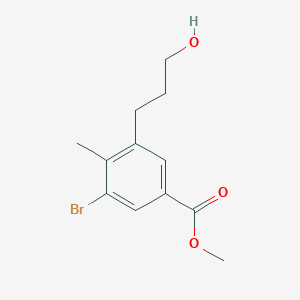 Methyl 3-bromo-5-(3-hydroxypropyl)-4-methylbenzoate