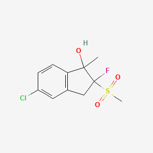 5-Chloro-2-fluoro-2-methanesulfonyl-1-methylindan-1-ol