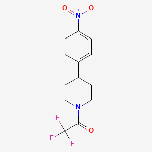 molecular formula C13H13F3N2O3 B8676482 2,2,2-Trifluoro-1-[4-(4-nitrophenyl)piperidin-1-yl]ethan-1-one CAS No. 160132-86-5