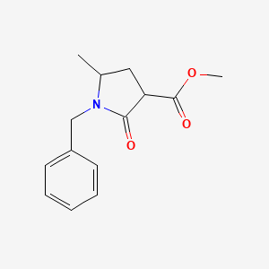 molecular formula C14H17NO3 B8676495 Methyl 1-benzyl-5-methyl-2-oxopyrrolidine-3-carboxylate 