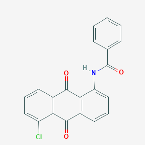 molecular formula C21H12ClNO3 B086765 Benzamide, N-(5-chloro-9,10-dihydro-9,10-dioxo-1-anthracenyl)- CAS No. 117-05-5