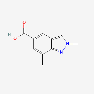 molecular formula C10H10N2O2 B8676571 2,7-Dimethyl-2H-indazole-5-carboxylic acid 