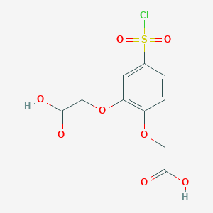 molecular formula C10H9ClO8S B8676577 2-Carboxymethoxy-4-chlorosulfonylphenoxyacetic acid CAS No. 651729-52-1