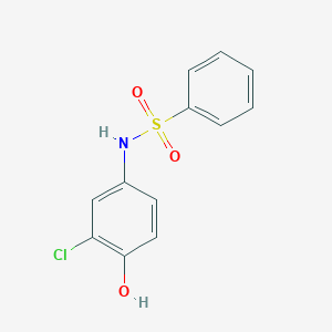 molecular formula C12H10ClNO3S B086766 N-(3-chloro-4-hydroxyphenyl)benzenesulfonamide CAS No. 51767-43-2