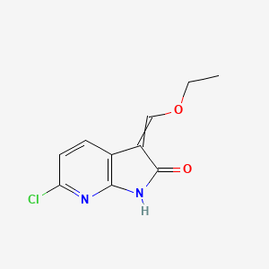 2H-Pyrrolo[2,3-b]pyridin-2-one, 6-chloro-3-(ethoxymethylene)-1,3-dihydro-