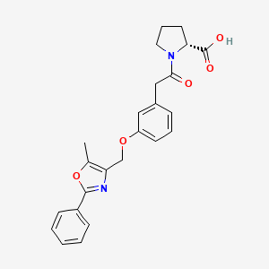(R)-1-{2-[3-(5-methyl-2-phenyl-oxazol-4-ylmethoxy)-phenyl]-acetyl}-pyrrolidine-2-carboxylic acid