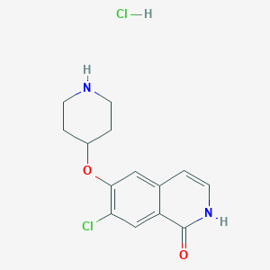 7-Chloro-6-(piperidin-4-yloxy)isoquinolin-1(2H)-one hcl