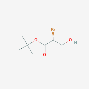molecular formula C7H13BrO3 B8676789 tert-Butyl (R)-2-bromo-3-hydroxypropanoate 