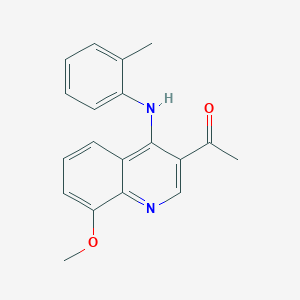 3-Acetyl-4-(2-methylphenylamino)-8-methoxyquinoline