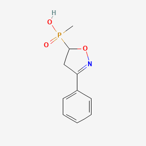molecular formula C10H12NO3P B8676809 (4,5-Dihydro-3-phenyl-5-isoxazolyl)methylphosphinic acid CAS No. 125674-78-4