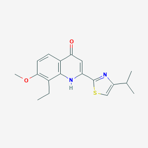 8-Ethyl-7-methoxy-2-[4-(propan-2-yl)-1,3-thiazol-2-yl]quinolin-4(1H)-one