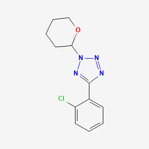 molecular formula C12H13ClN4O B8676825 5-(2-Chlorophenyl)-2-(oxan-2-yl)-2H-tetrazole CAS No. 676130-00-0