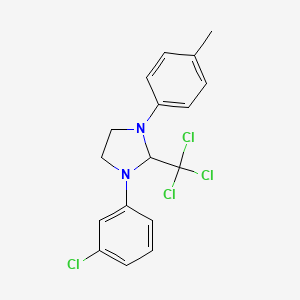 1-(3-Chlorophenyl)-3-(4-methylphenyl)-2-(trichloromethyl)imidazolidine