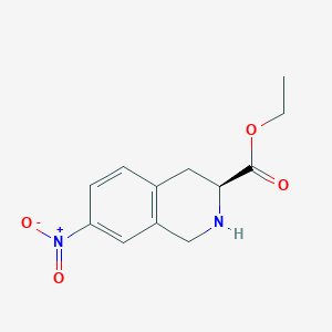 ethyl (3S)-7-nitro-1,2,3,4-tetrahydroisoquinoline-3-carboxylate