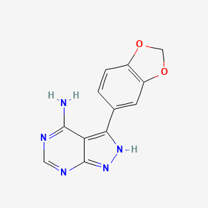 3-(benzo[d][1,3]dioxol-6-yl)-1H-pyrazolo[3,4-d]pyrimidin-4-amine