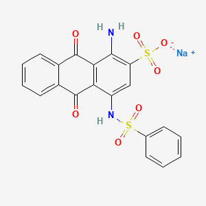 Sodium 1-amino-9,10-dihydro-9,10-dioxo-4-((phenylsulphonyl)amino)anthracene-2-sulphonate