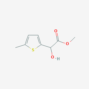 molecular formula C8H10O3S B8677190 Methyl 2-hydroxy-2-(5-methylthiophen-2-yl)acetate 