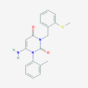 6-Amino-1-(2-methylphenyl)-3-[2-(methylthio)benzyl]uracil