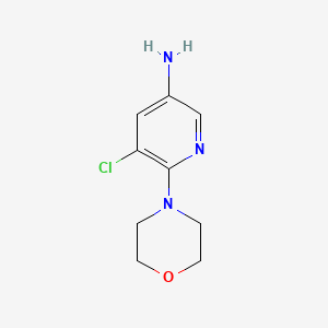 molecular formula C9H12ClN3O B8677240 5-Chloro-6-morpholinopyridin-3-amine 