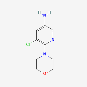 molecular formula C9H12ClN3O B8677240 3-Pyridinamine, 5-chloro-6-(4-morpholinyl)- 